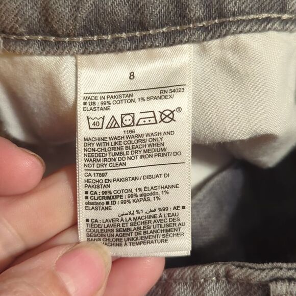 High-Waisted O.G. Gray Cut-Off Jean Shorts -- 3-inch inseam - Picture 7 of 7